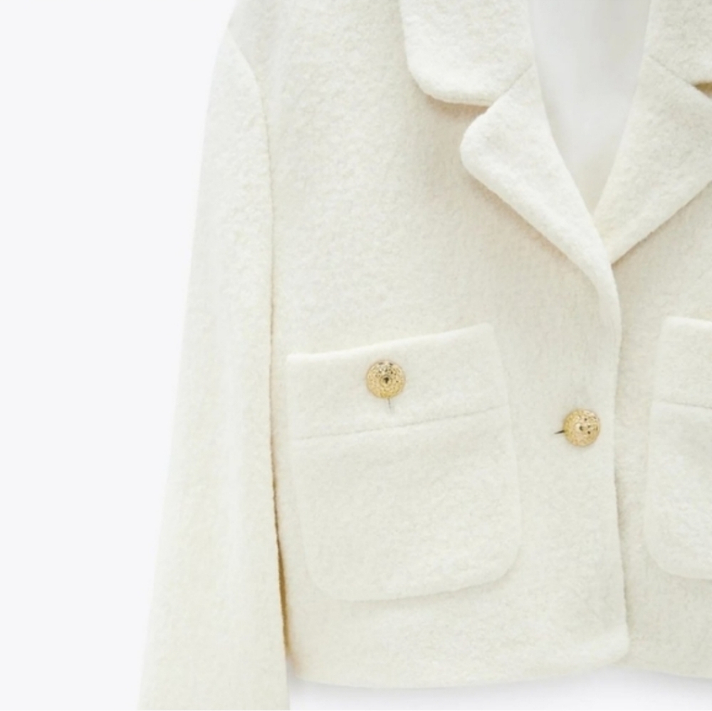 Zara Wool Blend Blazer Coat Size XL XXL - Picture 8 of 10